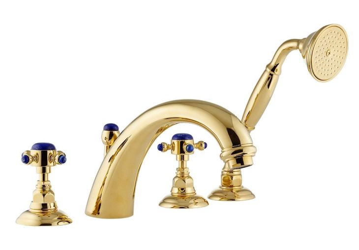 Nicolazzi Le Pietre Rubinetto bordo vasca da bagno 4 fori 2104 GO 09