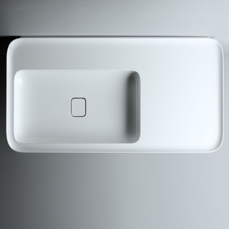 Valdama Cameo lavabo d'appoggio o sospeso rettangolare 120 cm