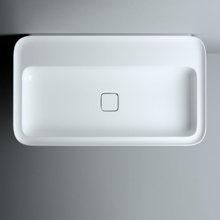 Valdama Cameo lavabo d'appoggio o sospeso rettangolare 90 cm