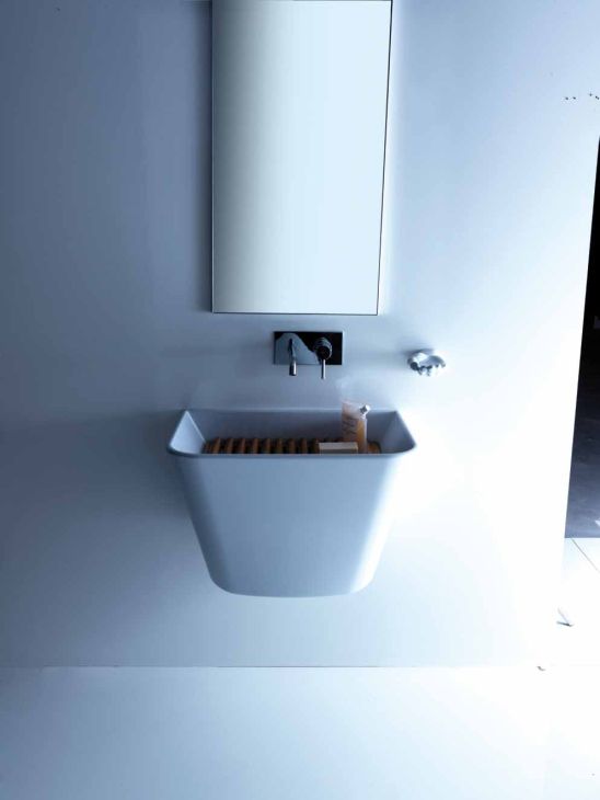 Galassia Meg11 Lavabo – lavatoio 65 cm con asse in legno