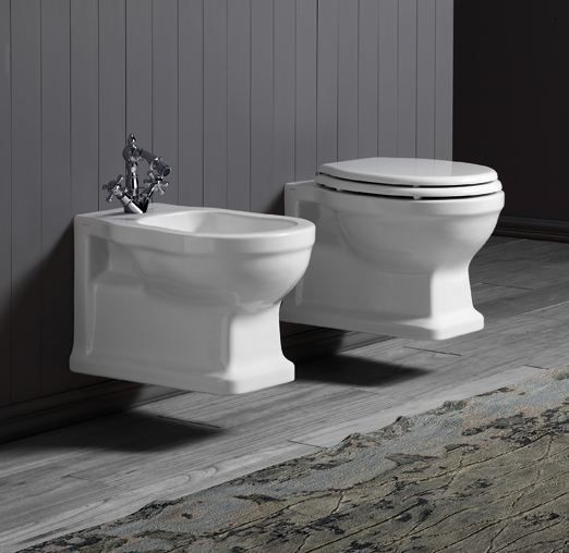 Simas Londra sanitari bagno sospesi, vaso, bidet e coprivaso